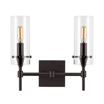 Cato Bohemian Farmhouse Iron/Glass LED Vanity - JONATHAN Y